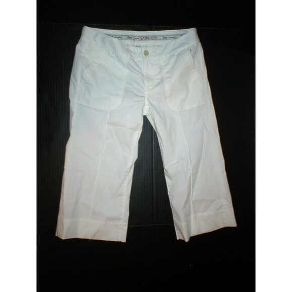 New Womens 25 Off White 7 for all mankind Pants Dojo Crop 27 X 17 Long Shorts - Picture 1 of 3